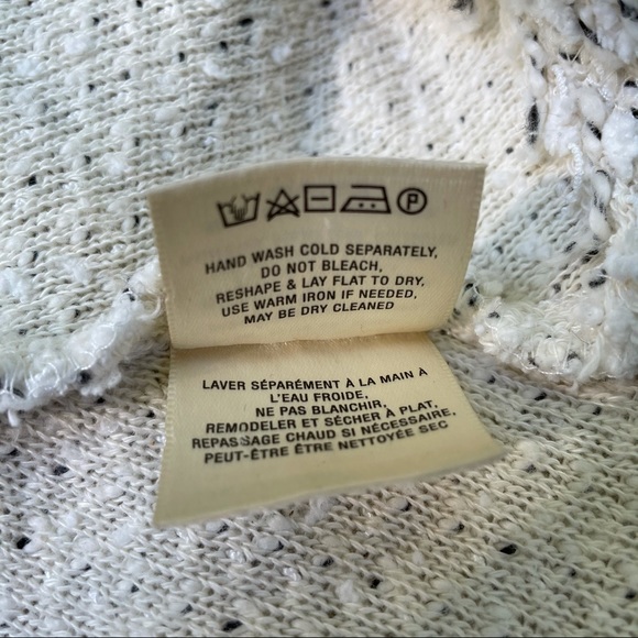 Anthropologie Cartonnier Looped Moto Jacket Looped Yarn Cream Peplum - Picture 8 of 13